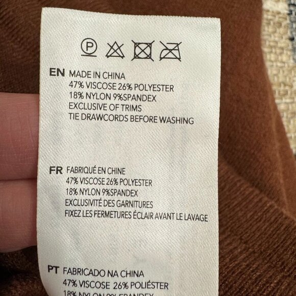 Varley True Knit Kent Lounge Pant Cuffed Hem Tosh Sweatpants Brown 27.5 Size S - Picture 14 of 16